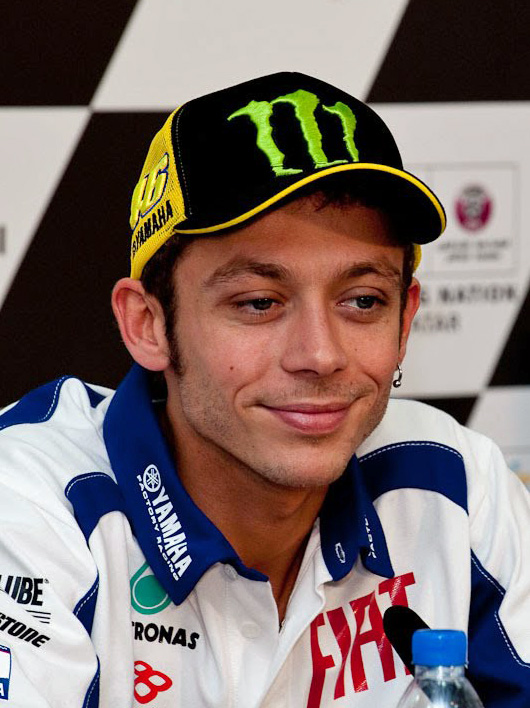 Valentino Rossi a sus veinte años en el motociclismo