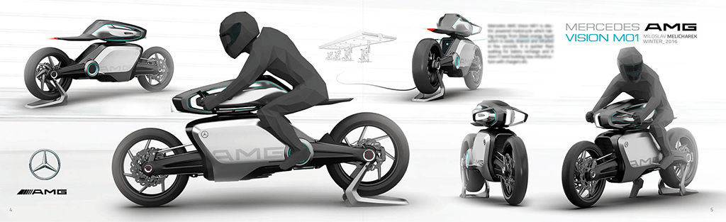 Motociclistas futuristas