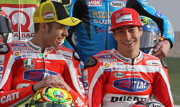 Nicky Hayden y Valentino Rossi